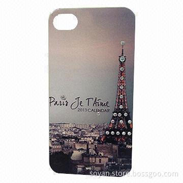 UV Printing Pairs Mobile Phone Hard Crystal Case with Diamond in Many Colors